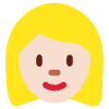 Woman Light Skin Tone Blond Hair Element from Twemoji Emoji Set