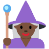 Woman Mage Dark Skin Tone Element from Twemoji Emoji Set
