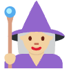 Woman Mage Medium Light Skin Tone Element from Twemoji Emoji Set