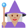 Woman Mage Medium Skin Tone Element from Twemoji Emoji Set