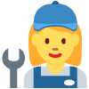 Woman Mechanic Element from Twemoji Emoji Set