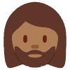 Woman Medium Dark Skin Tone Beard Element from Twemoji Emoji Set