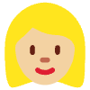 Woman Medium Light Skin Tone Element from Twemoji Emoji Set