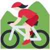 Woman Mountain Biking Light Skin Tone Element from Twemoji Emoji Set
