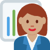 Woman Office Worker Medium Skin Tone Element from Twemoji Emoji Set