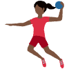 Woman Playing Handball Dark Skin Tone Element from Twemoji Emoji Set