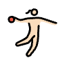 Woman Playing Handball Light Skin Tone Element from OpenMoji Emoji Set