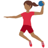 Woman Playing Handball Medium Dark Skin Tone Element from Twemoji Emoji Set