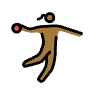 Woman Playing Handball Medium Dark Skin Tone Element from OpenMoji Emoji Set