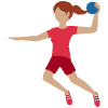 Woman Playing Handball Medium Skin Tone Element from Twemoji Emoji Set