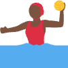 Woman Playing Water Polo Dark Skin Tone Element from Twemoji Emoji Set