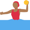 Woman Playing Water Polo Medium Dark Skin Tone Element from Twemoji Emoji Set