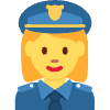 Woman Police Officer Element from Twemoji Emoji Set