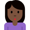 Woman Pouting Dark Skin Tone Element from Twemoji Emoji Set