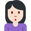 Woman Pouting Light Skin Tone Element from Twemoji Emoji Set