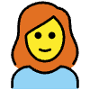 Woman Red Hair Element from OpenMoji Emoji Set