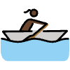 Woman Rowing Boat Dark Skin Tone Element from OpenMoji Emoji Set