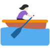 Woman Rowing Boat Light Skin Tone Element from Twemoji Emoji Set