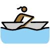 Woman Rowing Boat Medium Dark Skin Tone Element from OpenMoji Emoji Set