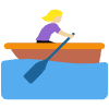Woman Rowing Boat Medium Light Skin Tone Element from Twemoji Emoji Set