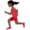 Woman Running Dark Skin Tone Element from Twemoji Emoji Set