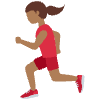 Woman Running Medium Dark Skin Tone Element from Twemoji Emoji Set