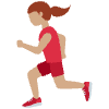 Woman Running Medium Skin Tone Element from Twemoji Emoji Set