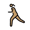 Woman Running Medium Skin Tone Element from OpenMoji Emoji Set