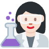 Woman Scientist Light Skin Tone Element from Twemoji Emoji Set