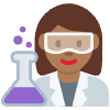 Woman Scientist Medium Dark Skin Tone Element from Twemoji Emoji Set