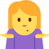 Woman Shrugging Element from Twemoji Emoji Set