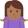 Woman Shrugging Medium Dark Skin Tone Element from Twemoji Emoji Set