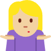 Woman Shrugging Medium Light Skin Tone Element from Twemoji Emoji Set