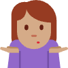 Woman Shrugging Medium Skin Tone Element from Twemoji Emoji Set
