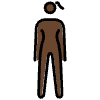 Woman Standing Dark Skin Tone Element from OpenMoji Emoji Set