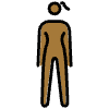 Woman Standing Medium Dark Skin Tone Element from OpenMoji Emoji Set