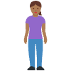 Woman Standing Medium Dark Skin Tone Element from Twemoji Emoji Set