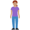 Woman Standing Medium Skin Tone Element from Twemoji Emoji Set