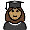 Woman Student Medium Skin Tone Element from OpenMoji Emoji Set