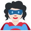 Woman Superhero Light Skin Tone Element from Twemoji Emoji Set