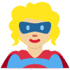 Woman Superhero Medium Light Skin Tone Element from Twemoji Emoji Set