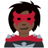 Woman Supervillain Dark Skin Tone Element from Twemoji Emoji Set