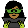 Woman Supervillain Medium Dark Skin Tone Element from OpenMoji Emoji Set
