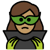Woman Supervillain Medium Skin Tone Element from OpenMoji Emoji Set