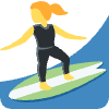 Woman Surfing Element from Twemoji Emoji Set