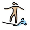 Woman Surfing Medium Light Skin Tone Element from OpenMoji Emoji Set