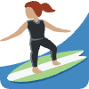 Woman Surfing Medium Skin Tone Element from Twemoji Emoji Set