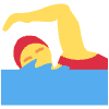 Woman Swimming Element from Twemoji Emoji Set
