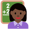 Woman Teacher Dark Skin Tone Element from Twemoji Emoji Set