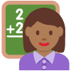 Woman Teacher Medium Dark Skin Tone Element from Twemoji Emoji Set